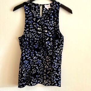 Silk tank by Parker, layered for flow and draping. Excellent condition.